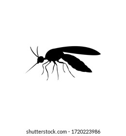 Mosquito Icon. Vector Mosquito Silhouette