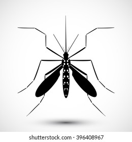 Mosquito icon.Ideal for web design, educational, informational, or related health advisory projects. Isolated editable vector on background.