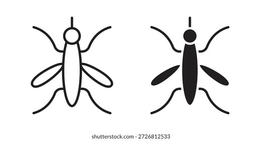 Coleção de vetores de ícones de mosquito para designs de web.
