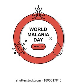 Mosquito illustration design. Easy to edit with vector file.  Can use for your creative content. Especially about world malaria day campaign in this april.