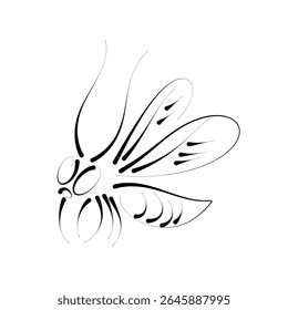 mosquito illustration isolated on white background