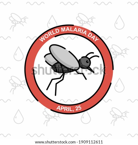 Mosquito illustration template. Easy to edit with vector file. Can use for your creative content. Especially about worl malaria day campaign in this April.
