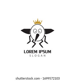 Mosquito insect animal logo vector illustration template