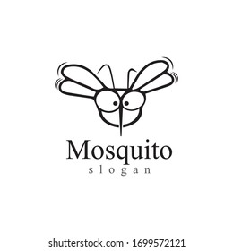 Moskito Insektenlogo Vektorillustration Vorlage