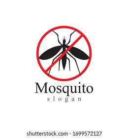 Mosquito insect animal logo vector illustration template