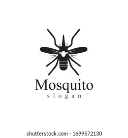 Mosquito insect animal logo vector illustration template