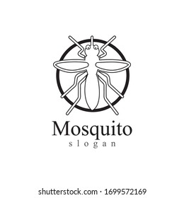 Mosquito insect animal logo vector illustration template