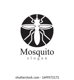 Mosquito insect animal logo vector illustration template