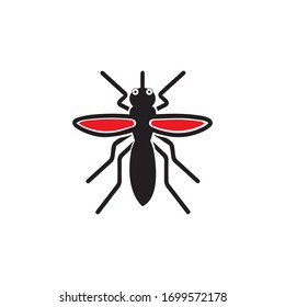 Mosquito insect animal logo vector illustration template