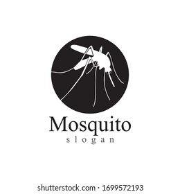 Mosquito insect animal logo vector illustration template