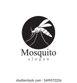 Mosquito insect animal logo vector illustration template