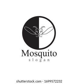 Mosquito insect animal logo vector illustration template