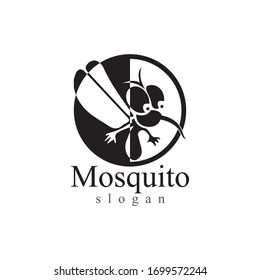 Mosquito insect animal logo vector illustration template