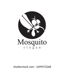 Plantilla de ilustración vectorial del logotipo de insecto mosquito