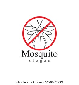 Mosquito insect animal logo vector illustration template