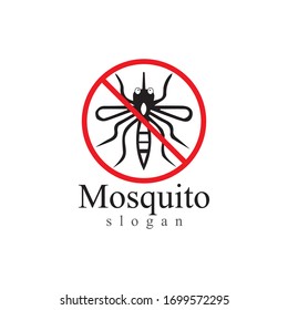 Mosquito insect animal logo vector illustration template