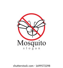 Mosquito insect animal logo vector illustration template