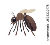 Mosquito insect bug vector illustration emoji