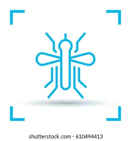 mosquito insect line vector icon