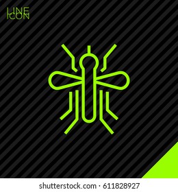 mosquito insect line vector icon
