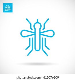 mosquito insect line vector icon
