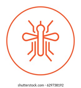 mosquito insect line vector icon