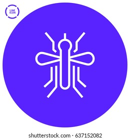 mosquito insect line vector icon