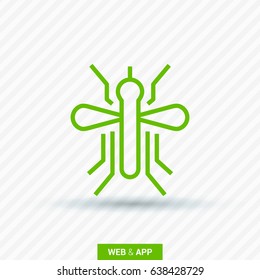 mosquito insect line vector icon
