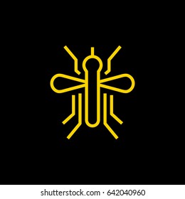 mosquito insect line vector icon