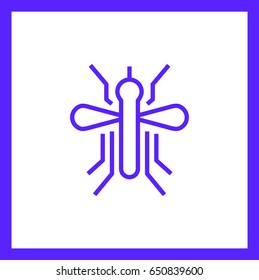 mosquito insect line vector icon