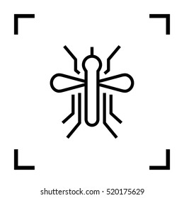 mosquito isolated minimal icon. mosquito graph line vector icon for websites and mobile minimalistic flat design.