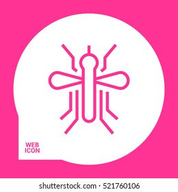 mosquito isolated minimal icon. mosquito graph line vector icon for websites and mobile minimalistic flat design.