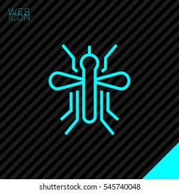 mosquito isolated minimal icon. insect graph line vector icon for websites and mobile minimalistic flat design.