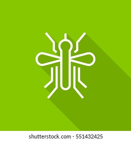 mosquito isolated minimal icon. insect graph line vector icon for websites and mobile minimalistic flat design.