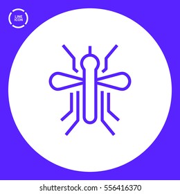 mosquito isolated minimal icon. insect graph line vector icon for websites and mobile minimalistic flat design.