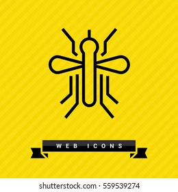 mosquito isolated minimal icon. insect graph line vector icon for websites and mobile minimalistic flat design.