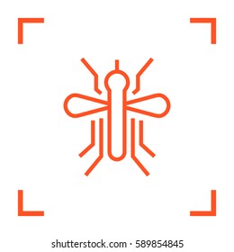 mosquito isolated minimal icon. insect graph line vector icon for websites and mobile minimalistic flat design.