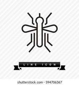 mosquito isolated minimal icon. insect graph line vector icon for websites and mobile minimalistic flat design.