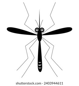 mosquito isolated on white background. vector illustration