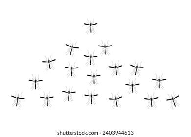 mosquito isolated on white background. vector illustration