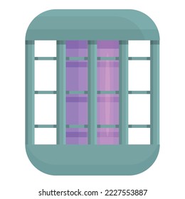 Vector de dibujos animados de iconos de lámparas de mosquito. Protección de insectos. Frasco de pulverización