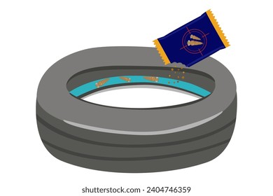 mosquito larva control concept. vector illustration