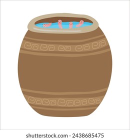 mosquito larva in a water jar