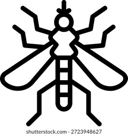 ícone de linha de mosquito ilustração vetor