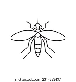 Mosquito line icon,
outline vector sign, isolated on white . No mosquito sign
Symbol, logo illustration