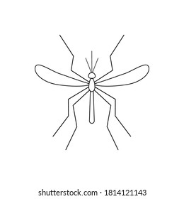 Mosquito line icon vector illustration isolated on white background.