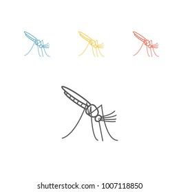 Mosquito line icon vector. Vector icon for web graphic