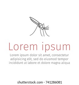Mosquito line icon vector. Vector icon for web graphic,