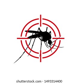 Mosquito Logo Design Vector Illustration. Mosquito Design Template