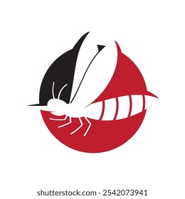 Mosquito Logo Design Vector Illustration. Mosquito Design Template